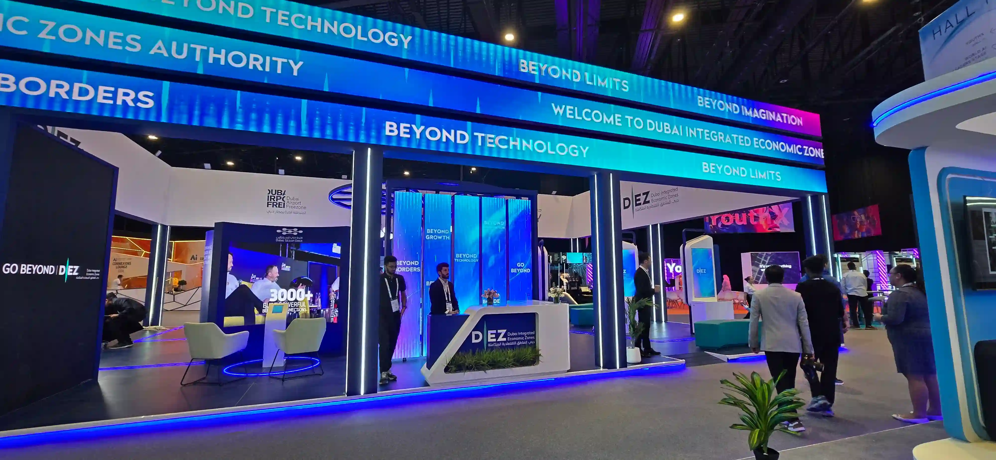 Custom exhibition stand design and build project in Dubai by M&M Group